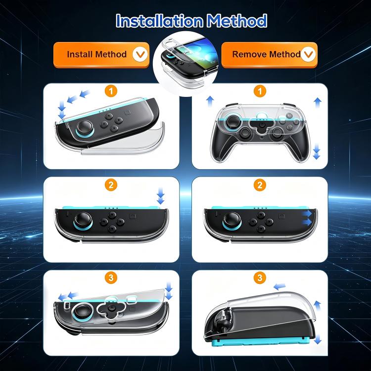 Set custodia policarbonato e vetro temperato per Nintendo Switch
