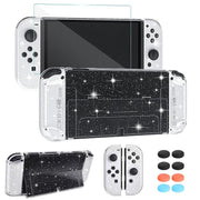 Set di custodia in policarbonato separabile, pellicola protettiva in vetro temperato e copri joystick XDcase., For Nintendo Switch 2, For Nintendo Switch OLED, For Nintendo Switch