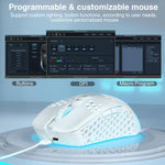 Mouse da gioco wireless SOLAKAKA SM600 con design cavo e illuminazione RGB a tre modalità.