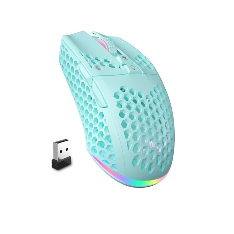 Mouse da gioco wireless SOLAKAKA SM600 con design cavo e illuminazione RGB a tre modalità.