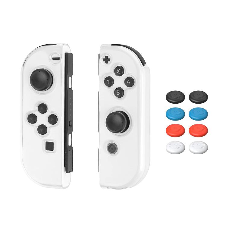 Set di 1 paio di custodie protettive in TPU trasparente e copri joystick XDcase, For Nintendo Switch 2 Joy-Con, For Nintendo Switch / Switch OLED Joy-Con