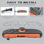 Set di 1 paio di custodie protettive in cristallo per PC e copri joystick XDcase., For Nintendo Switch 2 Joy-Con, For Nintendo Switch / Switch OLED Joy-Con