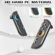 Set di 1 paio di custodie protettive in cristallo per PC e copri joystick XDcase., For Nintendo Switch 2 Joy-Con, For Nintendo Switch / Switch OLED Joy-Con