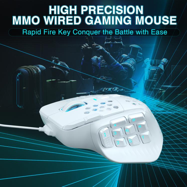 Mouse MMO cablato SOLAKAK SM809 Honeycomb RGB