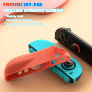 Set di 1 paio di custodie protettive in morbido silicone e cappucci per joystick XDcase, For Nintendo Switch / Switch OLED Joy-Con