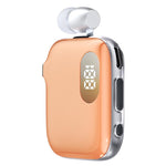Auricolare Bluetooth lavalier QRSC-K91 AI Edition con display digitale a LED e cavo retrattile da 32 cm.
