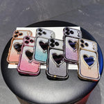 Custodia per telefono in TPU galvanizzato con glitter e specchietto porta strass a forma di stella., For iPhone 17 Pro Max, For iPhone 17 Pro