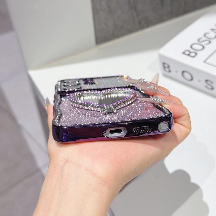 Custodia per telefono in TPU galvanizzato con glitter e specchietto porta strass a forma di stella., For Galaxy S26 Ultra 5G, For Galaxy S25 Ultra 5G