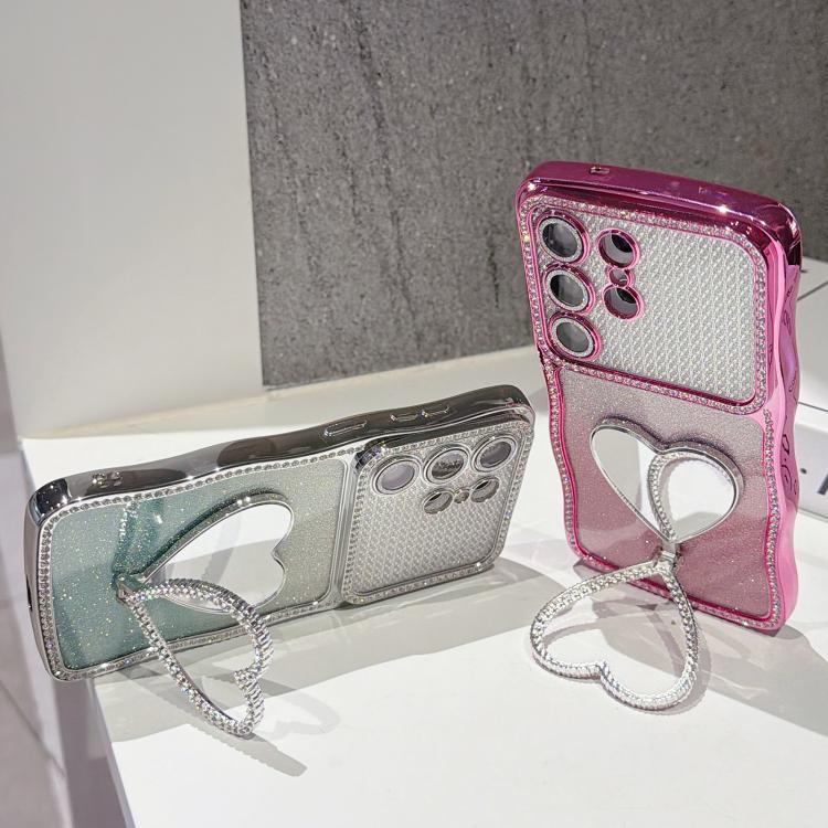 Custodia per telefono in TPU galvanizzato con glitter e specchietto porta strass a forma di stella., For Galaxy S26 Ultra 5G, For Galaxy S25 Ultra 5G
