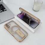 Custodia magnetica antiurto per telefono con airbag a quattro angoli elettrolitico Phantom, supporto invisibile, antiurto., For iPhone 16 Pro Max, For iPhone 16 Pro, For iPhone 16
