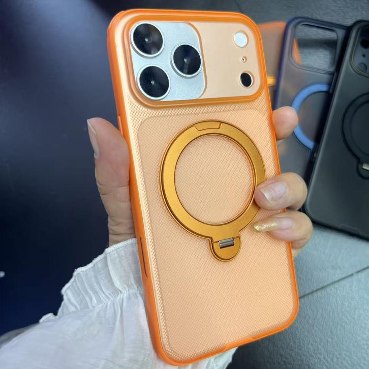 Custodia magnetica per telefono con supporto girevole a 360 gradi e texture a pois satinati., For iPhone 17 Pro Max, For iPhone 17 Pro, For iPhone 17, For iPhone 16 Pro Max, For iPhone 16 Pro, For iPhone 16