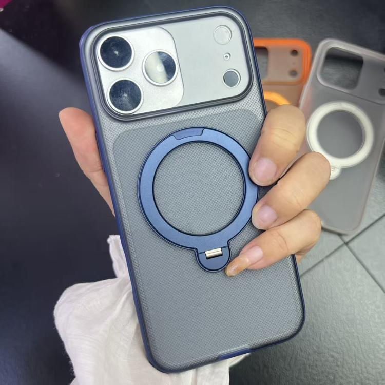 Custodia magnetica per telefono con supporto girevole a 360 gradi e texture a pois satinati., For iPhone 17 Pro Max, For iPhone 17 Pro, For iPhone 17, For iPhone 16 Pro Max, For iPhone 16 Pro, For iPhone 16