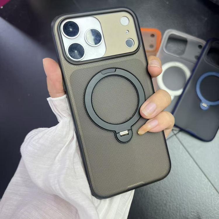 Custodia magnetica per telefono con supporto girevole a 360 gradi e texture a pois satinati., For iPhone 17 Pro Max, For iPhone 17 Pro, For iPhone 17, For iPhone 16 Pro Max, For iPhone 16 Pro, For iPhone 16