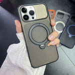 Custodia magnetica per telefono con supporto girevole a 360 gradi e texture a pois satinati., For iPhone 13 Pro Max, For iPhone 13 Pro, For iPhone 13