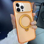Custodia magnetica per telefono con supporto girevole a 360 gradi e texture a pois satinati., For iPhone 13 Pro Max, For iPhone 13 Pro, For iPhone 13