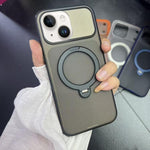 Custodia magnetica per telefono con supporto girevole a 360 gradi e texture a pois satinati., For iPhone 13 Pro Max, For iPhone 13 Pro, For iPhone 13