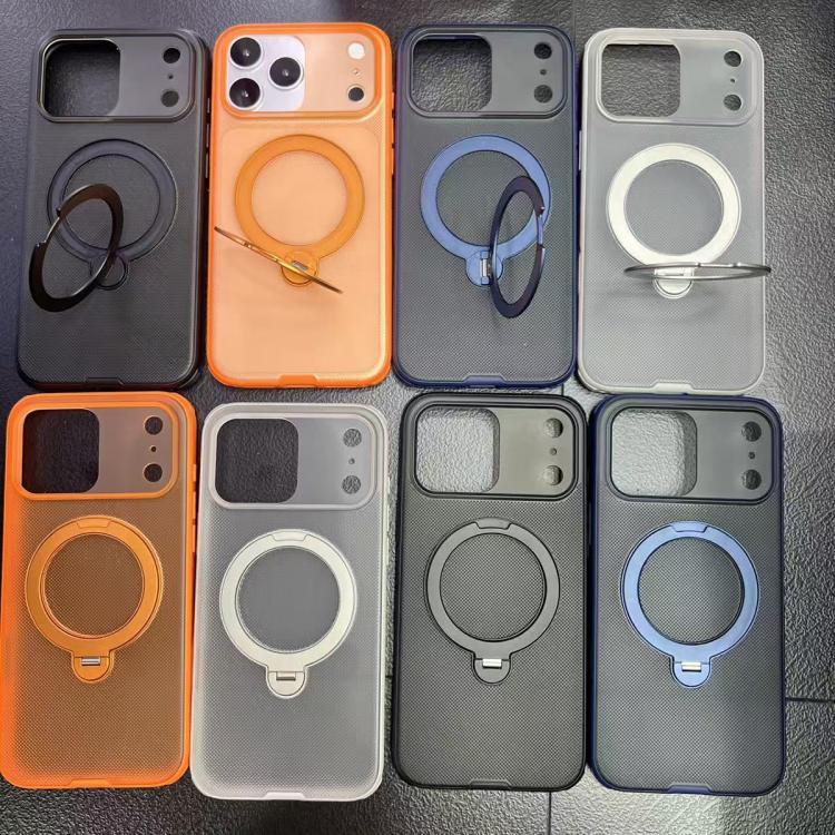 Custodia magnetica per telefono con supporto girevole a 360 gradi e texture a pois satinati., For iPhone 15 Pro Max, For iPhone 15 Pro, For iPhone 15, For iPhone 14, For iPhone 14 Pro, For iPhone 14 Pro Max
