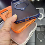 Custodia magnetica per telefono con supporto girevole a 360 gradi e texture a pois satinati., For iPhone 17 Pro Max, For iPhone 17 Pro, For iPhone 17, For iPhone 16 Pro Max, For iPhone 16 Pro, For iPhone 16