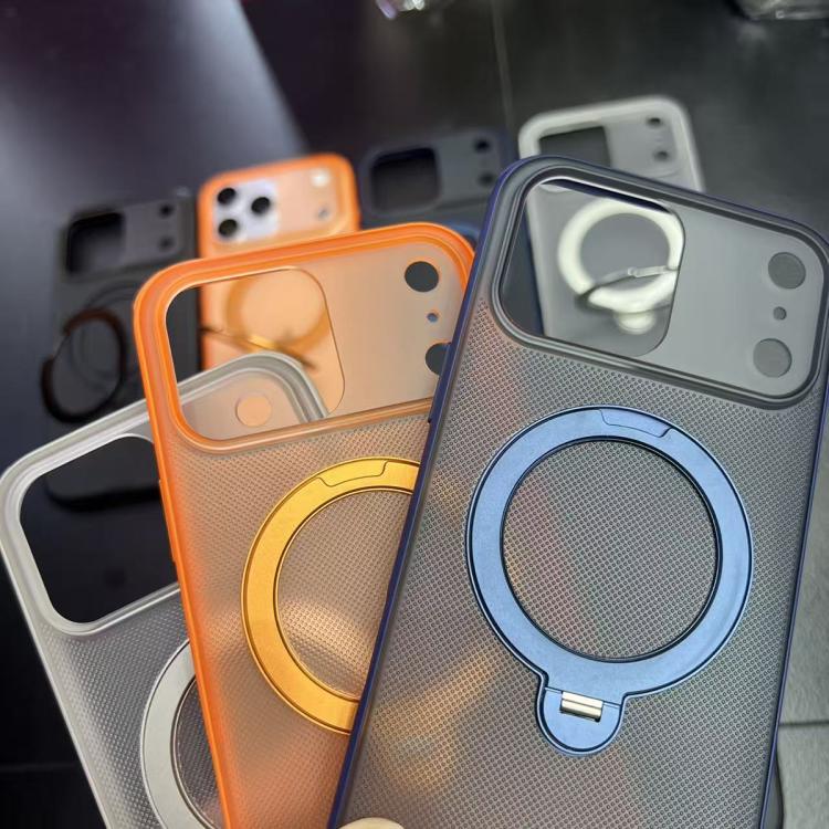 Custodia magnetica per telefono con supporto girevole a 360 gradi e texture a pois satinati., For iPhone 13 Pro Max, For iPhone 13 Pro, For iPhone 13