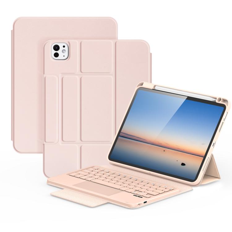 DUX DUCIS Serie YK Tastiera wireless magnetica Custodia per tablet in pelle vegana, For iPad Air 13 2026 / 2025 / 2024, For iPad Air 11 2026 / 2025 / 2024, For iPad Pro 13 2025 / 2024, For iPad Pro 11 2025 / 2024, For iPad 2025 / 2022