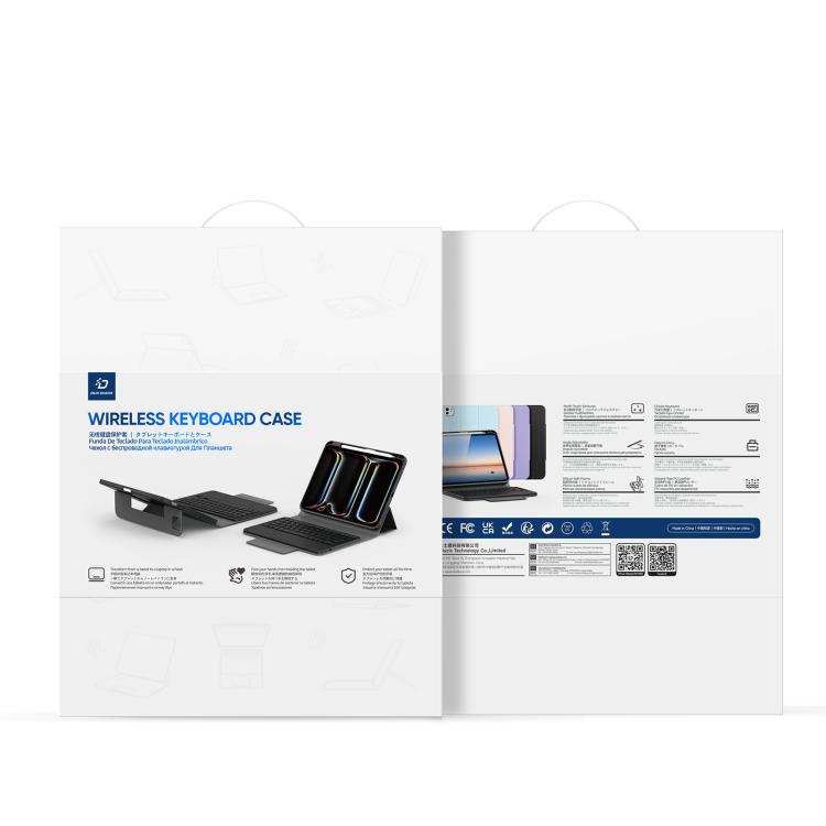 DUX DUCIS Serie YK Tastiera wireless magnetica Custodia per tablet in pelle vegana, For iPad Air 13 2026 / 2025 / 2024, For iPad Air 11 2026 / 2025 / 2024, For iPad Pro 13 2025 / 2024, For iPad Pro 11 2025 / 2024, For iPad 2025 / 2022