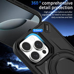 Custodia magnetica per telefono con supporto girevole Dijia, For iPhone 17 Pro Max, For iPhone 17 Pro, For iPhone 17