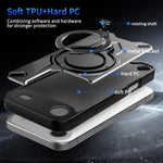 Custodia magnetica per telefono con supporto girevole Dijia, For iPhone Air, For iPhone 16 Pro Max, For iPhone 16 Pro
