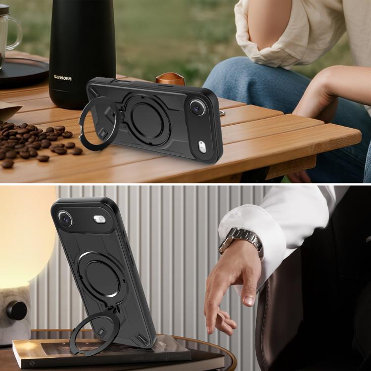 Custodia magnetica per telefono con supporto girevole Dijia, For iPhone Air, For iPhone 16 Pro Max, For iPhone 16 Pro