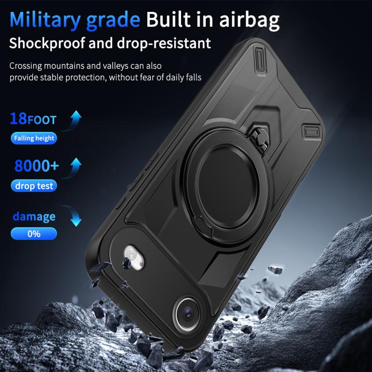 Custodia magnetica per telefono con supporto girevole Dijia, For iPhone Air, For iPhone 16 Pro Max, For iPhone 16 Pro