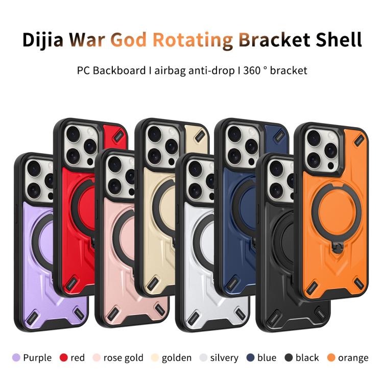 Custodia magnetica per telefono con supporto girevole Dijia, For iPhone 15 Pro Max, For iPhone 15 Pro, For iPhone 15 Plus