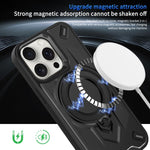 Custodia magnetica per telefono con supporto girevole Dijia, For iPhone 15 Pro Max, For iPhone 15 Pro, For iPhone 15 Plus