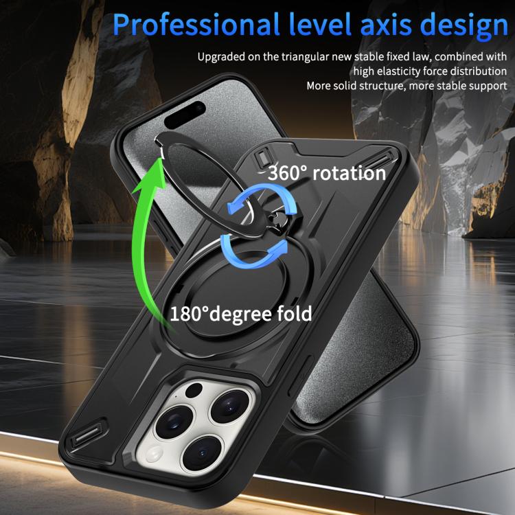 Custodia magnetica per telefono con supporto girevole Dijia, For iPhone 15 Pro Max, For iPhone 15 Pro, For iPhone 15 Plus