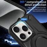 Custodia magnetica per telefono con supporto girevole Dijia, For iPhone 15 Pro Max, For iPhone 15 Pro, For iPhone 15 Plus