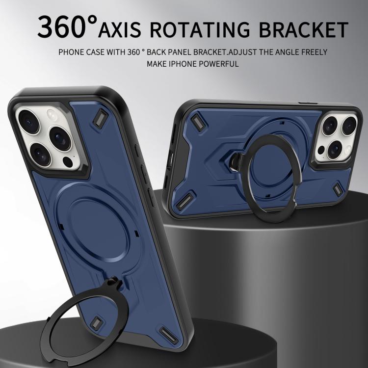 Custodia magnetica per telefono con supporto girevole Dijia, For iPhone 15 Pro Max, For iPhone 15 Pro, For iPhone 15 Plus