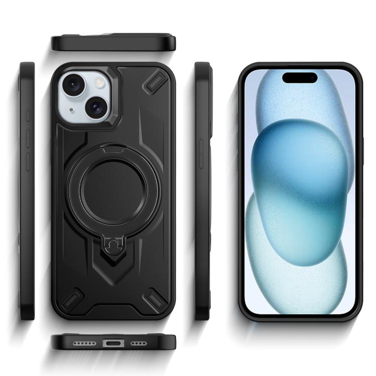 Custodia magnetica per telefono con supporto girevole Dijia, For iPhone 15, For iPhone 14 Plus, For iPhone 14