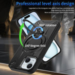 Custodia magnetica per telefono con supporto girevole Dijia, For iPhone 15, For iPhone 14 Plus, For iPhone 14