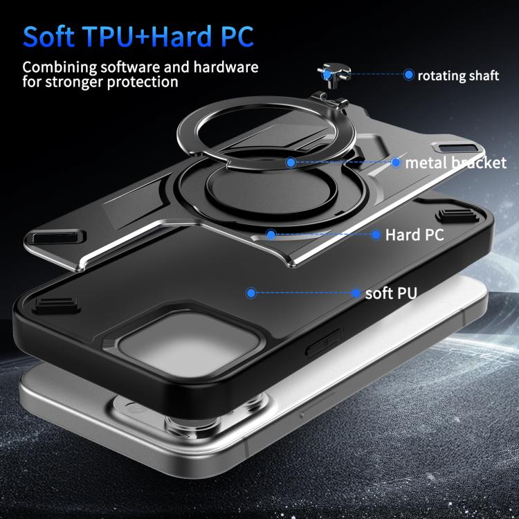 Custodia magnetica per telefono con supporto girevole Dijia, For iPhone 14 Pro, For iPhone 14 Pro Max, For iPhone 13 Pro Max
