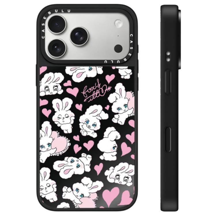 Custodia per telefono con specchio e pulsante di controllo della fotocamera con motivo coniglietto., For iPhone 17 Pro Max, For iPhone 17 Pro, For iPhone 17