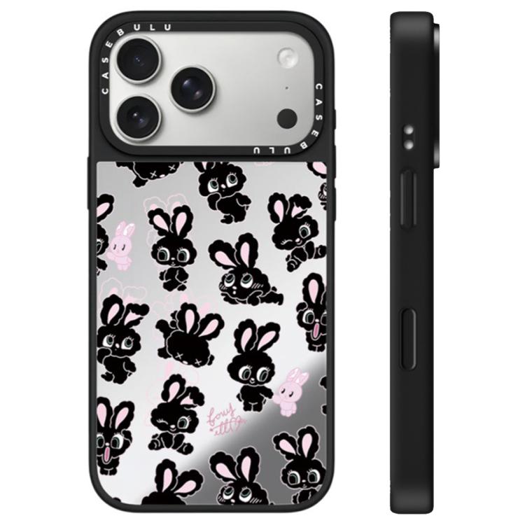 Custodia per telefono con specchio e pulsante di controllo della fotocamera con motivo coniglietto., For iPhone 17 Pro Max, For iPhone 17 Pro, For iPhone 17