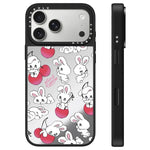 Custodia per telefono con specchio e pulsante di controllo della fotocamera con motivo coniglietto., For iPhone 17 Pro Max, For iPhone 17 Pro, For iPhone 17