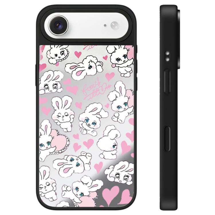 Custodia per telefono con specchio e pulsante di controllo della fotocamera con motivo coniglietto., For iPhone Air