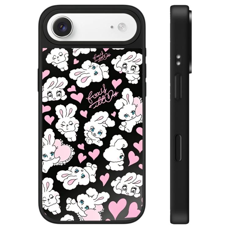 Custodia per telefono con specchio e pulsante di controllo della fotocamera con motivo coniglietto., For iPhone Air