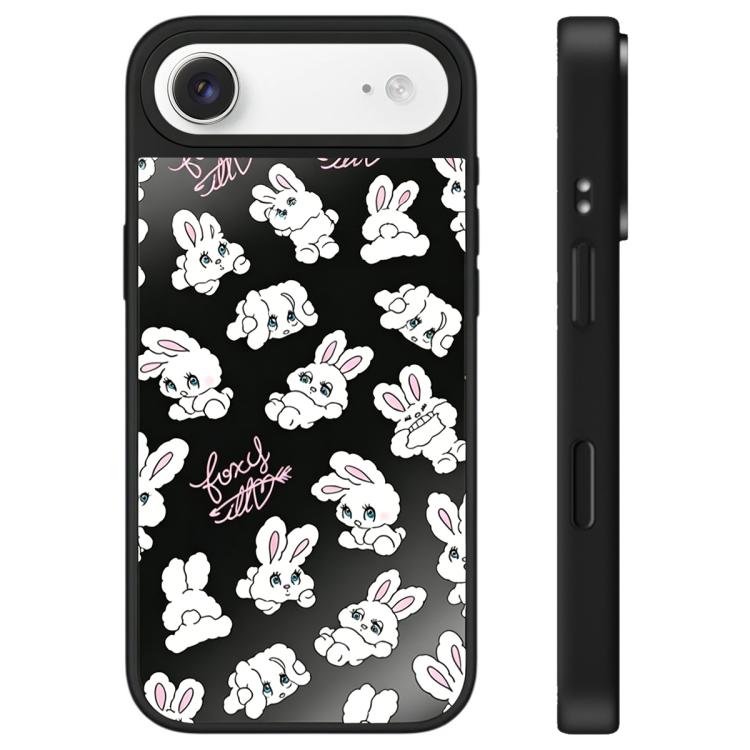 Custodia per telefono con specchio e pulsante di controllo della fotocamera con motivo coniglietto., For iPhone Air