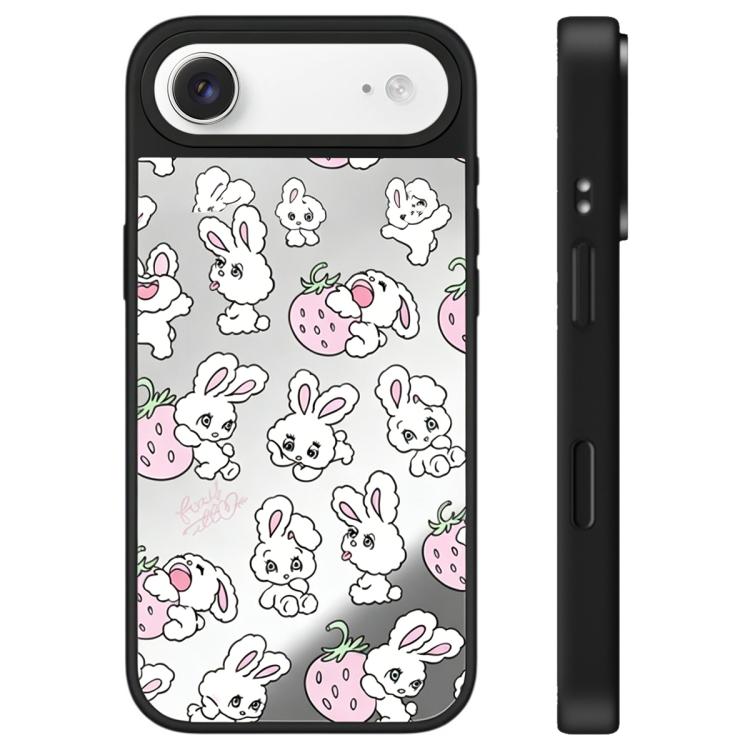 Custodia per telefono con specchio e pulsante di controllo della fotocamera con motivo coniglietto., For iPhone Air