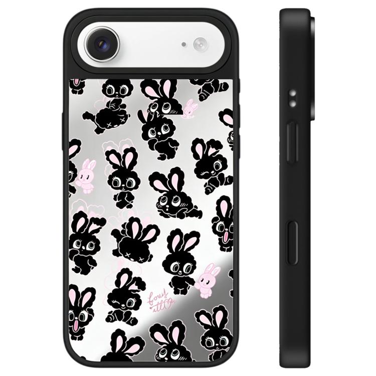 Custodia per telefono con specchio e pulsante di controllo della fotocamera con motivo coniglietto., For iPhone Air