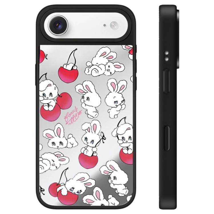 Custodia per telefono con specchio e pulsante di controllo della fotocamera con motivo coniglietto., For iPhone Air