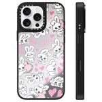 Custodia per telefono con specchio e motivo a coniglietto, For iPhone 16 Pro Max, For iPhone 16 Pro, For iPhone 16 Plus