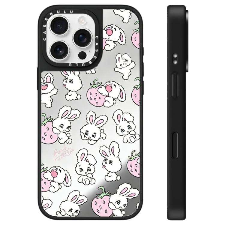 Custodia per telefono con specchio e motivo a coniglietto, For iPhone 16 Pro Max, For iPhone 16 Pro, For iPhone 16 Plus