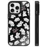 Custodia per telefono con specchio e motivo a coniglietto, For iPhone 16 Pro Max, For iPhone 16 Pro, For iPhone 16 Plus