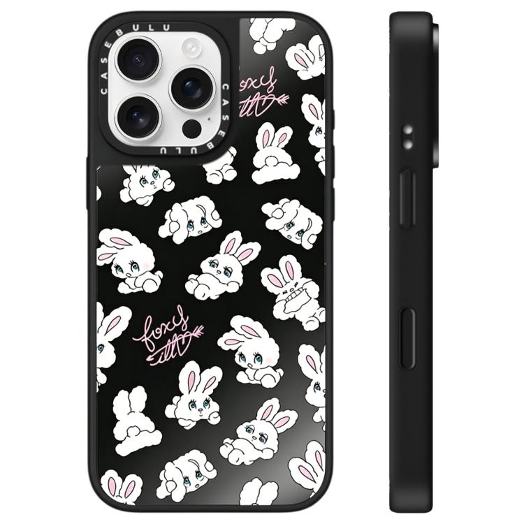 Custodia per telefono con specchio e motivo a coniglietto, For iPhone 16 Pro Max, For iPhone 16 Pro, For iPhone 16 Plus